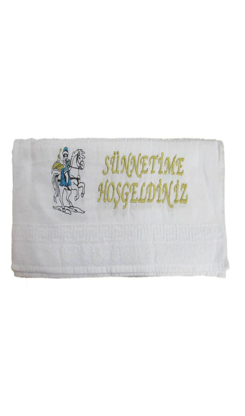 Atlı Sünnetime Hoşgeldiniz Sünnet Düğün Havlusu, 12 Adet