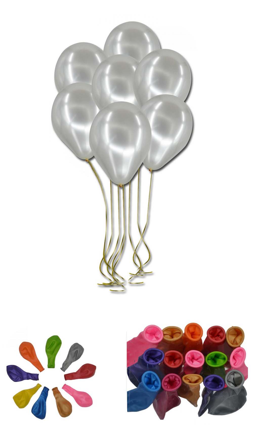 10’lu Metalik Balon 12 inç, Gri