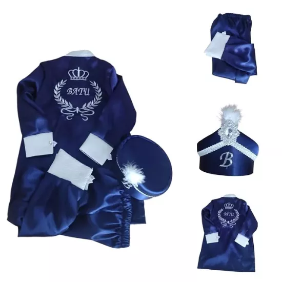 İsim Nakışlı Sünnet Gömleği Ve Şapkası