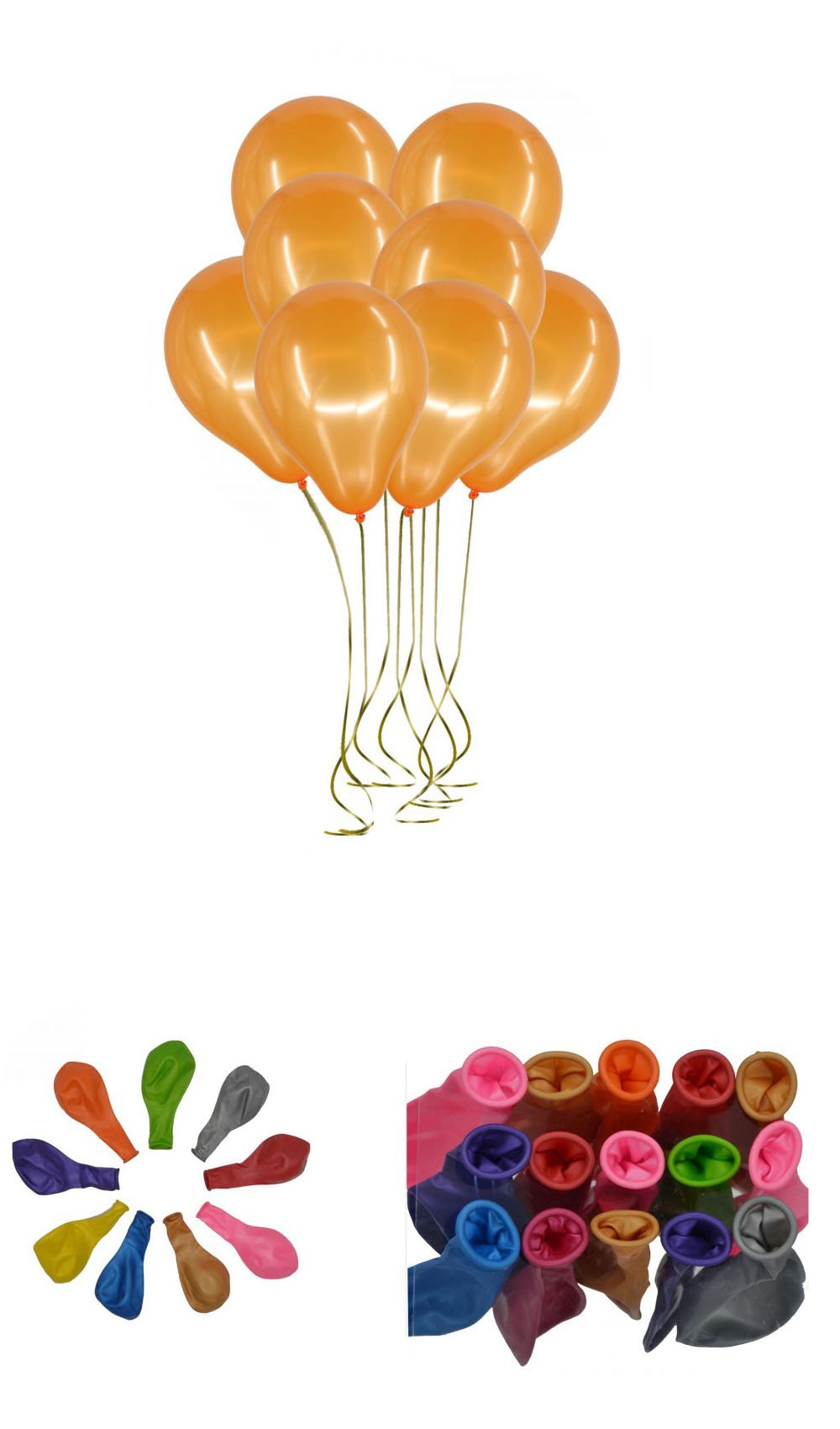 10’lu Metalik Balon 12 inç, Turuncu