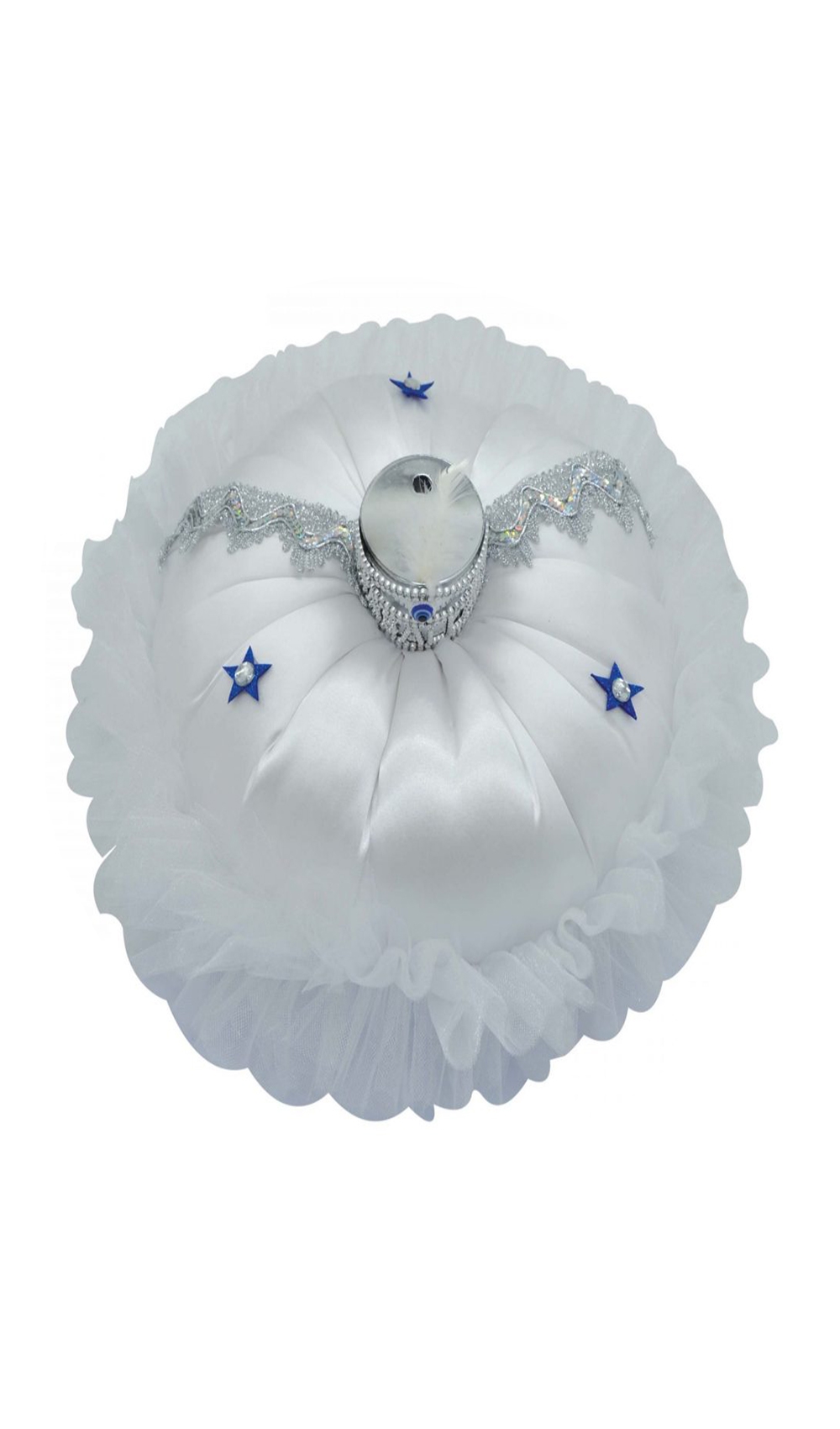 Sünnet Takı Yastığı Yuvarlak , Beyaz